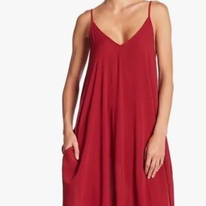Red Gauze Maxi Dress - Merlot, S/M